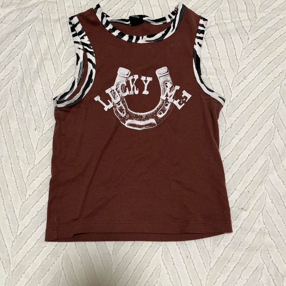 Urban outfitters size small cropped brown tank top, never worn
